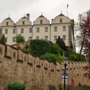Schloss Weitra/Renaissanceschloss im Waldviertel, das im späten 16. Jhdt. durch den Umbau einer ...