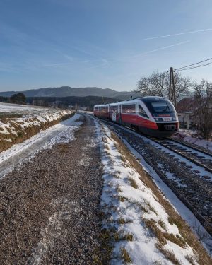 29/01/2023 Austria Niederösterreich Grünbach am Schneeberg. Schöne Bahnstrecken…belle linee ferroviarie…belles lignes de chemin ...