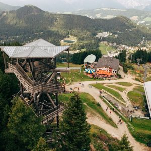 Ausflugsziel-Semmering: Das Liechtensteinhaus, die Millenniumswarte und die Bergstation am Hirschenkogel auf 1.340 m ...